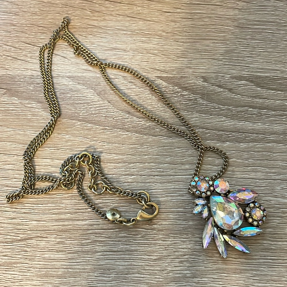 J Crew Iridescent Pendant Necklace